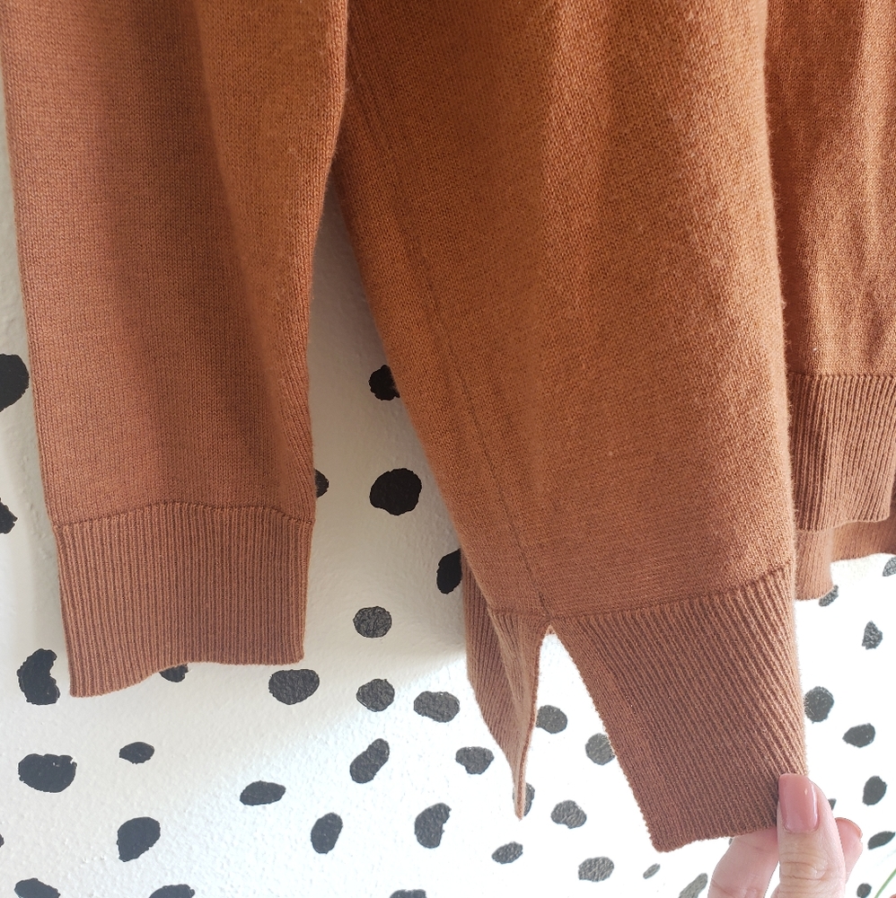 Rust/Brown Lightweight V neck Sweater - Picture 4 of 9